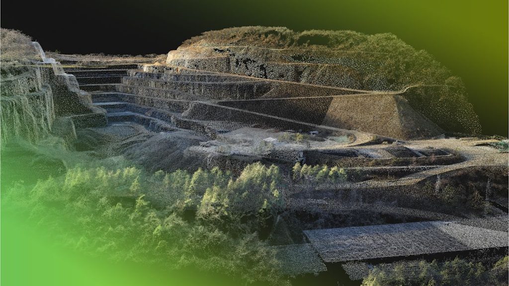 Modèle 3D obtenu par photogrammétrie à partir d’images aériennes par drone